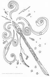 Wand Coloring Drawing Pages Template Sketch sketch template