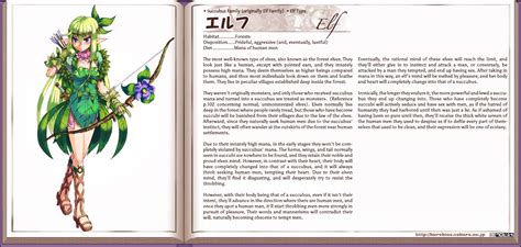 Image Elf Book Profile2 Png Monster Girl Encyclopedia Wiki Fandom