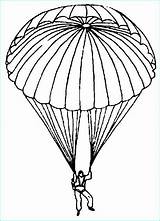 Parachute Coloriage Paracaidistas Saut sketch template