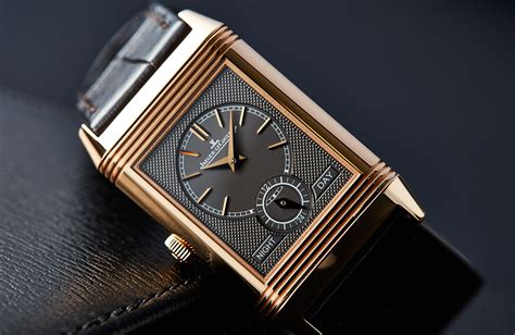 jaeger lecoultre reverso tribute duoface  pink gold hands  review