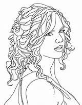 Coloring Pages Hair Swift Taylor People Color Printable Adults Ross Curly Famous Realistic Colouring Print Coloring4free Bob Lynch Natural Face sketch template