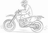 Motorrad Enduro Malvorlagen Schwieriger überwindung Straßen Raskrasil sketch template