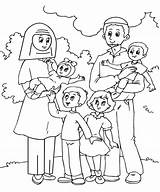Family Coloring Muslim Pages sketch template