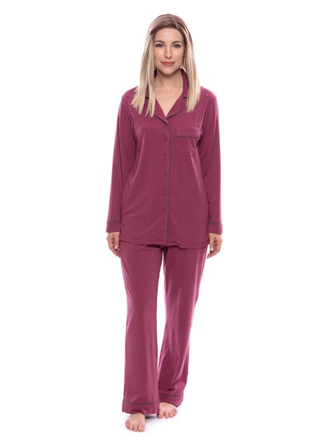 women s button up long sleeve pajamas sleepwear set by