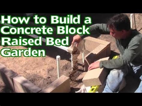 build  concrete block raised bed garden