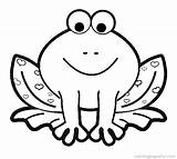 Frog Coloring Pages Clipart Color Frogs Colorear Para Advertisement Rana Cartoon Sapo sketch template