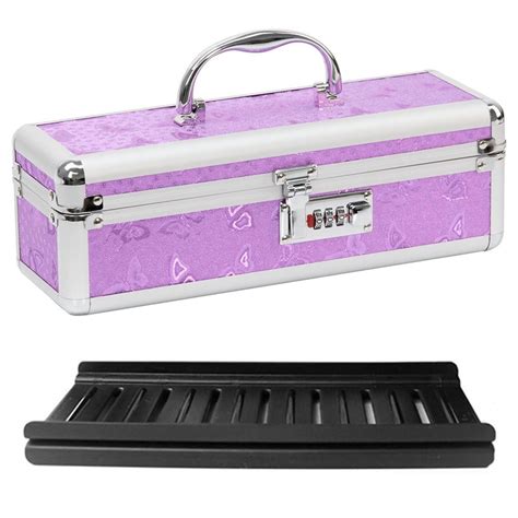 Lockable Vibrator Case Small Purple Sex Toy Storage
