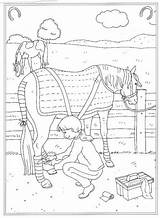 Kleurplaat Kleurplaten Paarden Manege Paardenstal Reiterhof Playmobil Paard Chevaux Springen Omnilabo Downloaden Cheval Ferman Printables sketch template