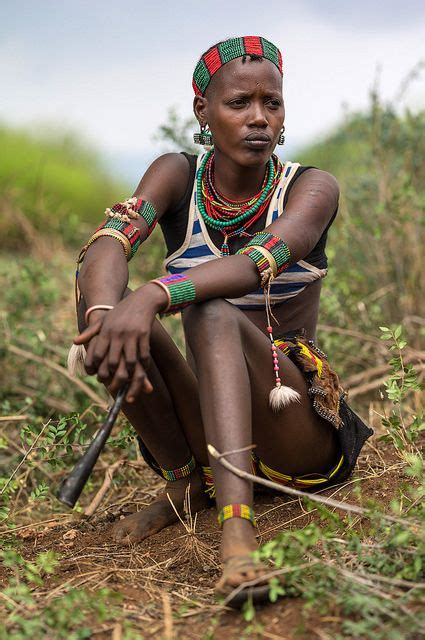 Hamer Girl Near Turmi Omo Valley Ethiopia African People African
