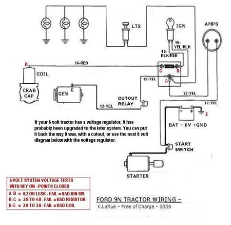 ford tractor  volt conversion  wiring diagrams   ford tractors tractors  ford