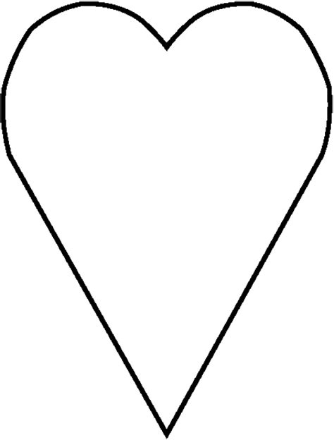 heart shape template clipart  clipartsco
