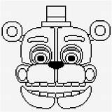 Freddy Pixel Funtime Head Nicepng sketch template