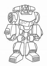 Rescue Bots Coloring Pages Transformers Chase Printable Bot Transformer Print sketch template