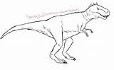 Majungasaurus Lineart sketch template