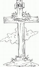 Cross Wooden Coloring Drawing Wood Drawings Tattoo Clip Getdrawings Finished sketch template