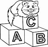 Abc Blocks Coloring Pages Block Drawing Baby Letter Alphabet Cat Shower Printable Getcolorings Animal Clip Clipart Color Paintingvalley sketch template