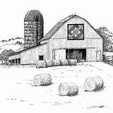 Quilt Barns Sketching Quilts Realistic Appalachian Faces Pencils Commissioned sketch template