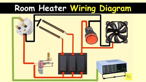 room heater wiring diagram room heater electrical connection youtube