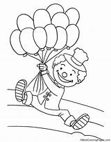 Clown Luftballons Ausmalbild Ausdrucken Coloring Luftballon Fasching Karneval Zirkus Malvorlage Clowns Ausmalen sketch template
