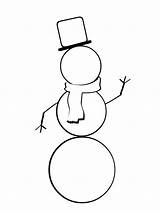 Snowman Coloring Printable Pages Blank Getcolorings Build Own sketch template