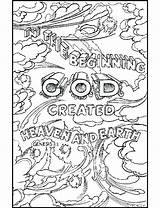 Days Creation Coloring Pages Seven Getcolorings Sky Color sketch template