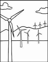Windmill Coloring Designs Turbine Wind Template sketch template