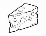 Cheese Cartoon Illustration Clipart Blackline Food Coloring Tracing Visit Pages sketch template