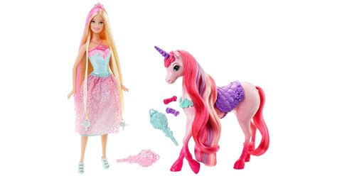 barbie princess  unicorn giftset barbie doll gift ideas popsugar