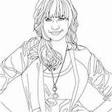 Lovato Demi Posing Demetria Coloring Pages Hellokids Close Smiling sketch template