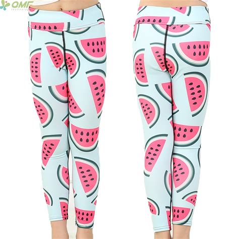 watercolor watermelon print girls yoga pants harajuku watermelon youth