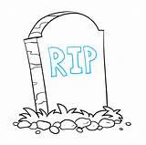 Tombstone Gravestone Easydrawingguides Stones sketch template