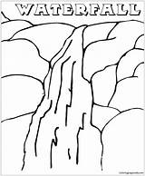 Waterfall Coloring Pages Kids Color Online Mountains Getcolorings Printable Coloringpagesonly sketch template