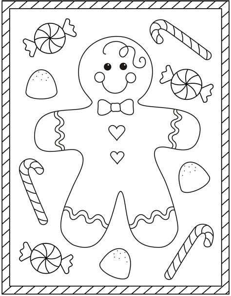 printable gingerbread man coloring page