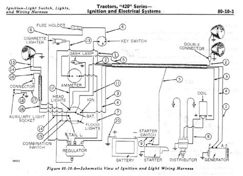 john deere  series tractor wiring diagram