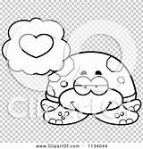 Outlined Turtle Sea Coloring Clipart Cartoon Vector Cory Thoman sketch template