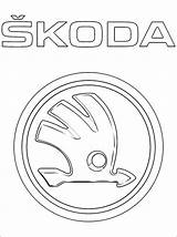 Skoda Emblems Logotype Coloriages sketch template
