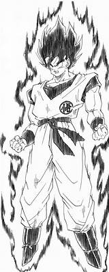 Goku Kaioken Drawings Deviantart Deviant sketch template