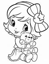 Coloring Strawberry Shortcake Pages Baby Girls Printable Para Cute Drawing Kids Princess Sheets Strawberries Cartoon Colouring Moranguinho Girl Pintar Disney sketch template