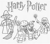 Potter Harry Coloring Lego Pages Character sketch template