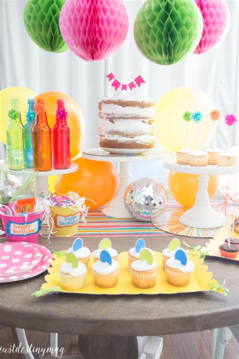 colorful summer birthday party ideas