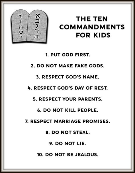 ten commandments  kids sunday school kids bible lessons  kids
