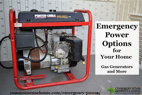 emergency power options   home gas generators