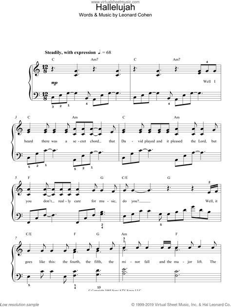 Buckley Hallelujah Sheet Music For Piano Solo Pdf Interactive