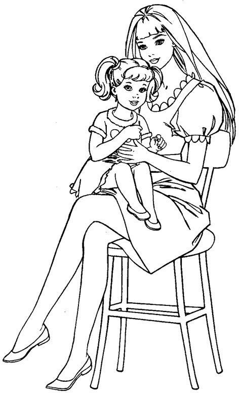 ideas printable barbie coloring pages home family style