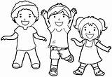 Happy Child Coloring Drawing Children Pages Getdrawings sketch template
