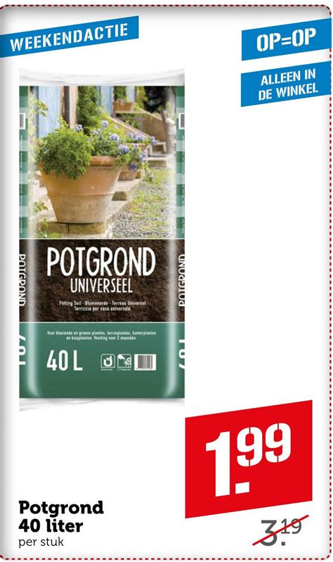 potgrond  liter aanbieding bij coop