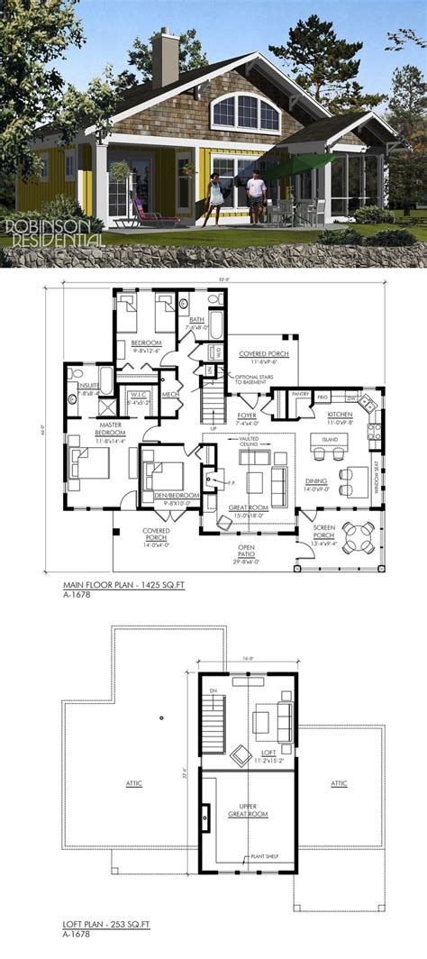 craftsman   robinson plans dream house plans  house plans small house plans