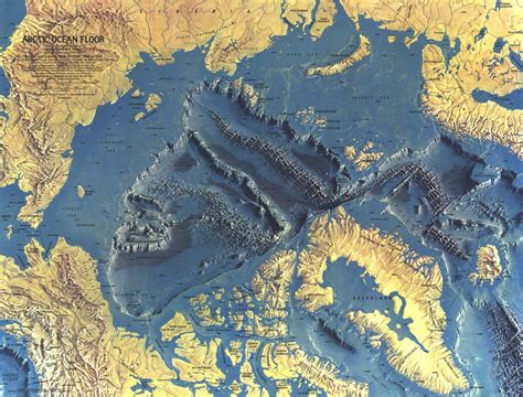 arctic ocean floor map  mapscomcom