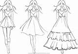 Fashion Coloring Girl Pages Getdrawings sketch template