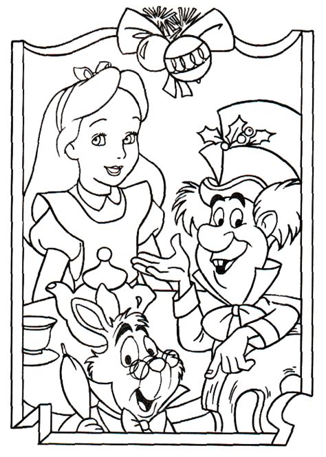 cartoon design alice  wonderland coloring pages  disney